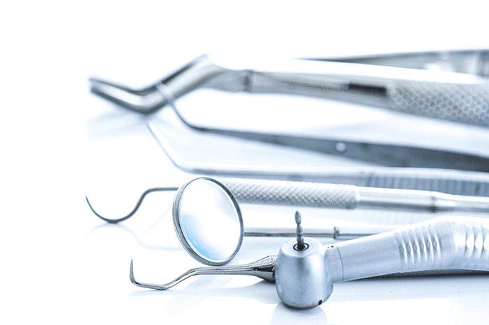 Instruments used during dentist appointment